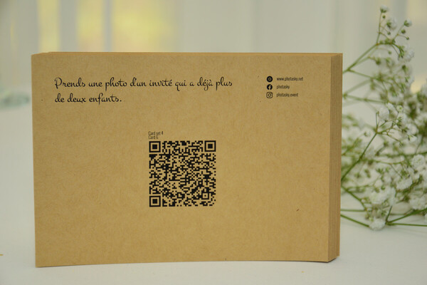 Défis photo/impressions de codes QR