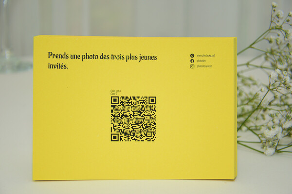 Défis photo/impressions de codes QR